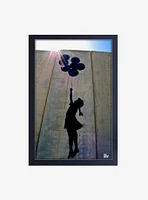 Banksy Palestine Balloon Girl Framed Wood Wall Art