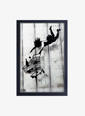 Banksy Shop Drop Framed Wood Wall Art