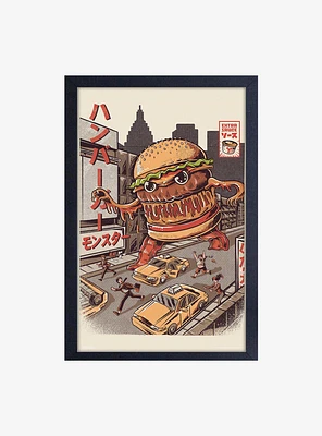 Illustrata Burgerzilla Framed Wood Wall Art