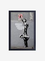 Banksy Graffiti Is A Crime Framed Wood Wall Art