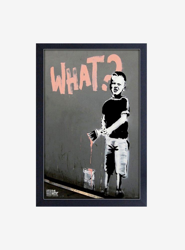 Banksy What Framed Wood Wall Art