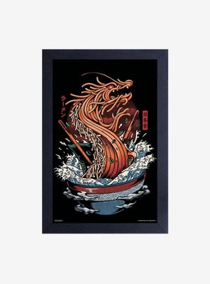 Illustrata Dragon Ramen Framed Wood Wall Art