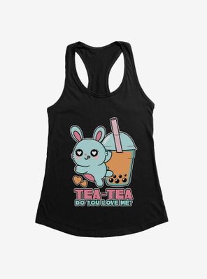 Tea Do You Love Me Bunny Boba Womens Tanks Top