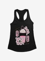 Uni Tea Cherry Blossom Boba Womens Tanks Top