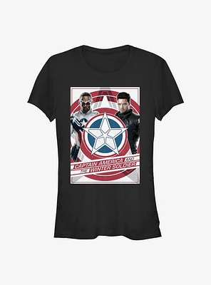 Marvel The Falcon And Winter Soldier Shield Poster Girls T-Shirt