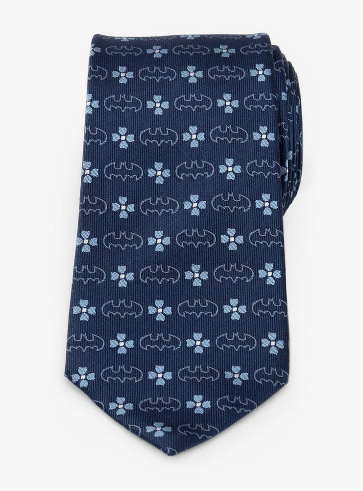 DC Comics Batman Floral Navy Tie