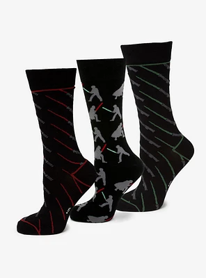 Star Wars Lightsaber Battle 3 Pair Socks Gift Set
