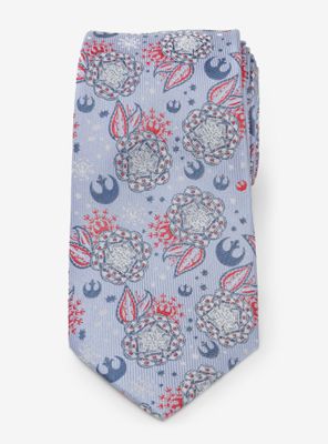 Star Wars Floral Icons Light Blue Tie