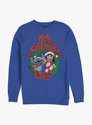Disney Lilo & Stitch Mele Kalikimaka Crew Sweatshirt
