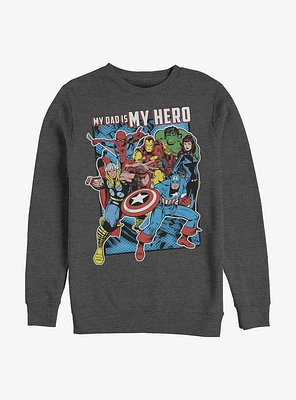 Marvel Avengers Hero Dad Is My Crew Sweatshirt