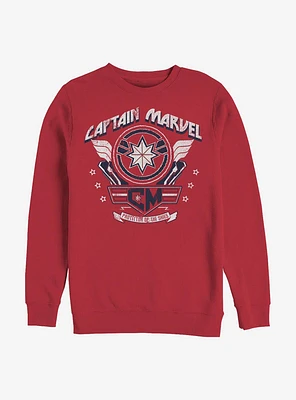Marvel Captain Plaque Crew Sweatshirt