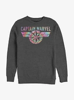 Marvel Captain Tie Dye Crew Sweatshirt