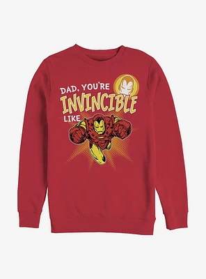 Marvel Iron Man Dad Invincible Like Crew Sweatshirt