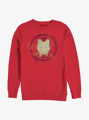 Marvel Iron Man Spray Logo Crew Sweatshirt