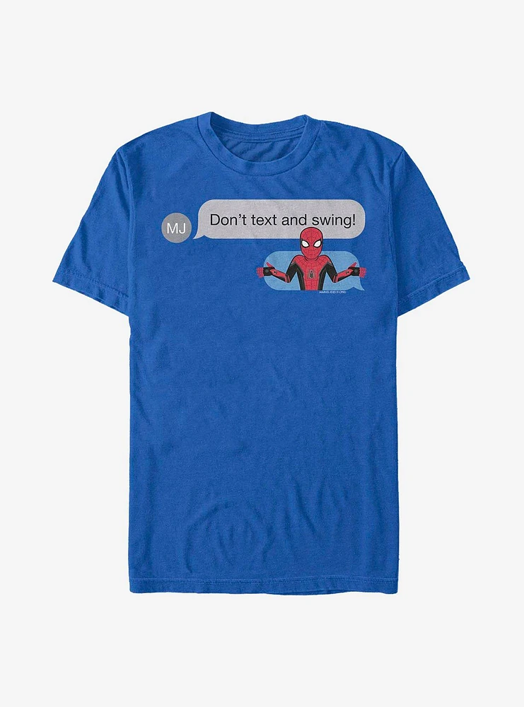 Marvel Spider-Man Don't Text Swing T-Shirt