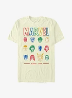 Marvel Avengers Primary Faces T-Shirt