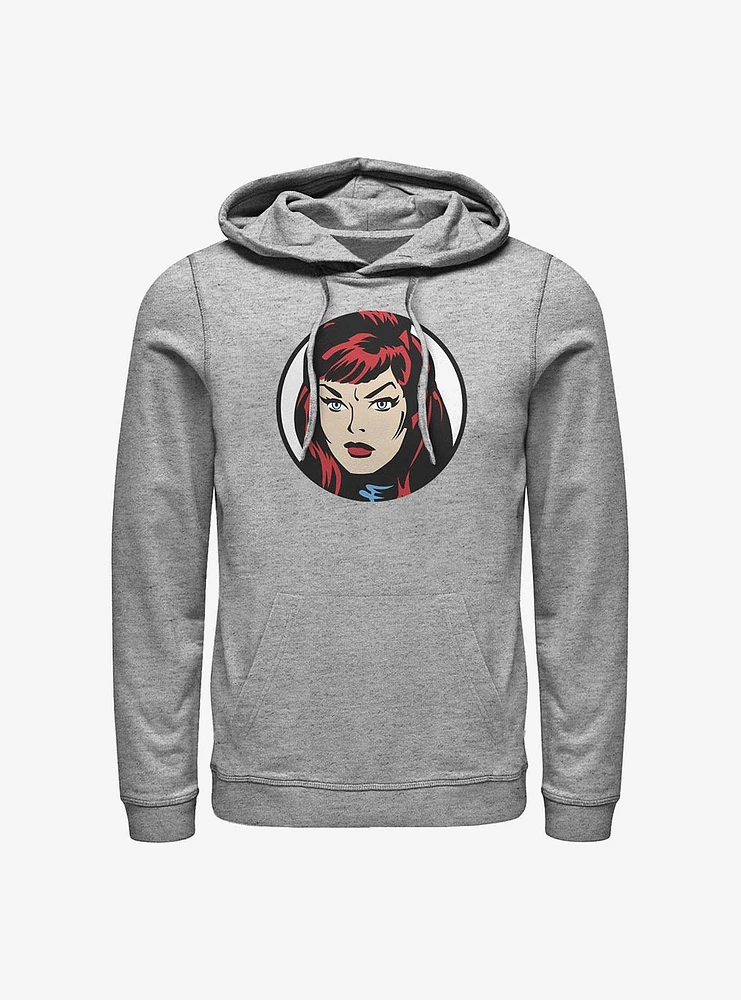 Marvel Black Widow Portrait Circle Frame Hoodie