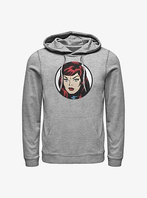 Marvel Black Widow Portrait Circle Frame Hoodie