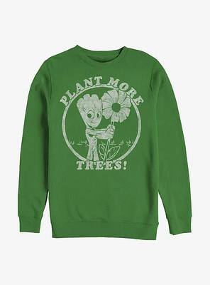 Marvel Guardians Of The Galaxy Groot Plant More Trees Crew Sweatshirt