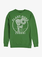 Marvel Guardians Of The Galaxy Groot Plant More Trees Crew Sweatshirt