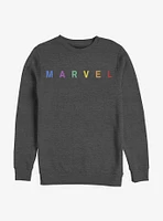 Marvel Simple Rainbow Logo Crew Sweatshirt