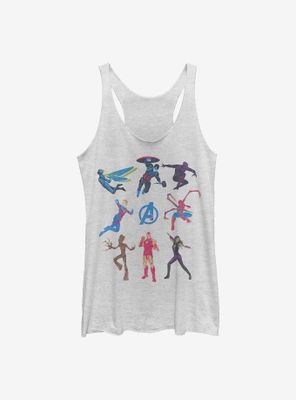 Marvel Avengers Character Collage Womens Tank Top