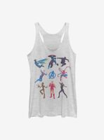 Marvel Avengers Character Collage Womens Tank Top