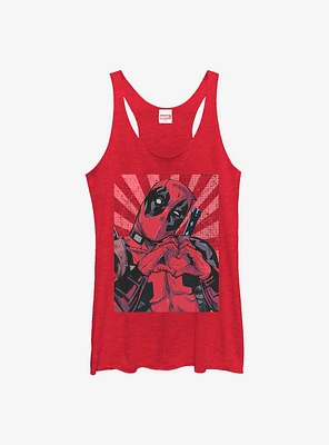 Marvel Deadpool Close Heart Womens Tank Top