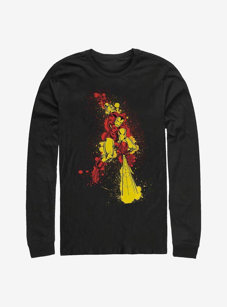 Marvel Iron Man Ink Splotches Long-Sleeve T-Shirt