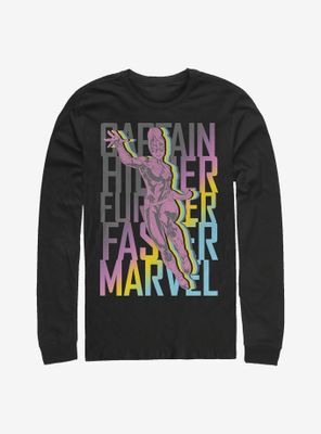 Marvel Captain Fly Stack Long-Sleeve T-Shirt