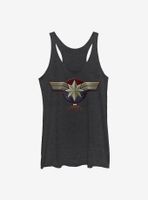 Marvel Captain Costume Logo Womens Tank Top