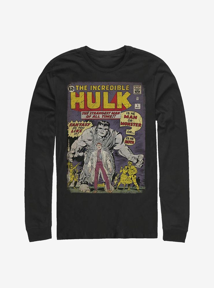 Marvel Hulk Comic Cover Long-Sleeve T-Shirt
