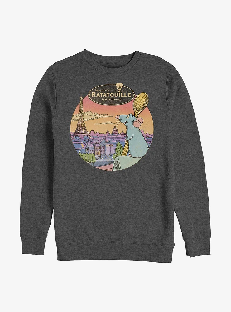 Disney Pixar Ratatouille Le Rat Parisian Crew Sweatshirt