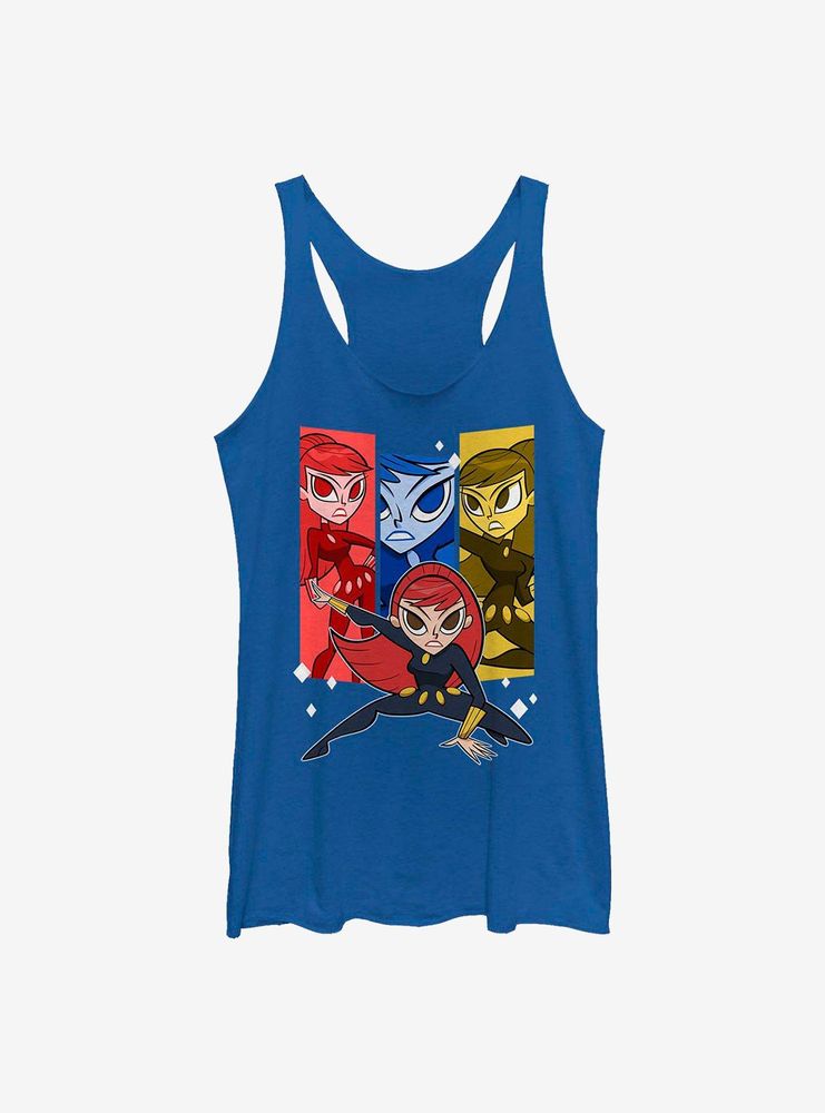 Marvel Black Widow Trio Womens Tank Top