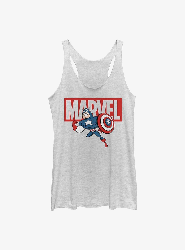 Marvel Captain America Brick Womens Tank Top