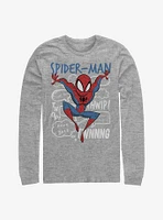 Marvel Spider-Man Doodle Thoughts Long-Sleeve T-Shirt