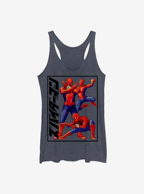 Marvel Spider-Man Spidey Trio Womens Tank Top