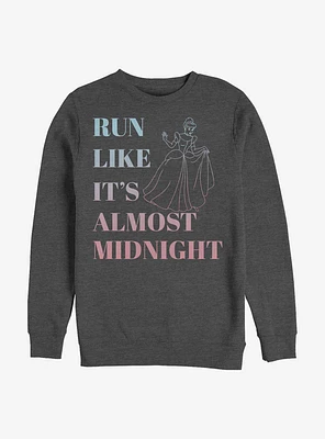 Disney Cinderella Run Like It's Almost Midnight Crew Sweatshirt
