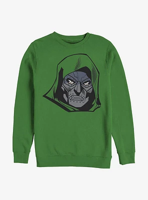 Marvel Fantastic Four Doctor Doom Face Crew Sweatshirt