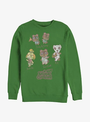 Nintendo Animal Crossing Character Textbook Crew Sweatshirt