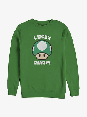 Nintendo Mario Lucky Mushroom Crew Sweatshirt