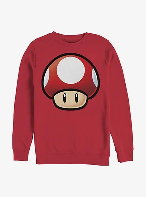 Nintendo Mario Red Mushroom Crew Sweatshirt