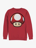 Nintendo Mario Red Mushroom Crew Sweatshirt