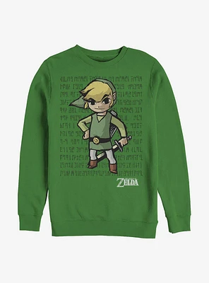 Nintendo Zelda Link Pose Crew Sweatshirt