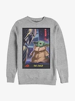 Star Wars The Mandalorian Little Trading Card Crew Sweatshirt