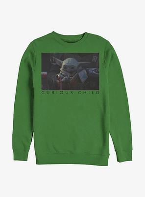 Star Wars The Mandalorian Child Curious Photo Crew Sweatshirt