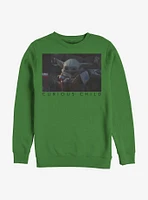 Star Wars The Mandalorian Child Curious Photo Crew Sweatshirt