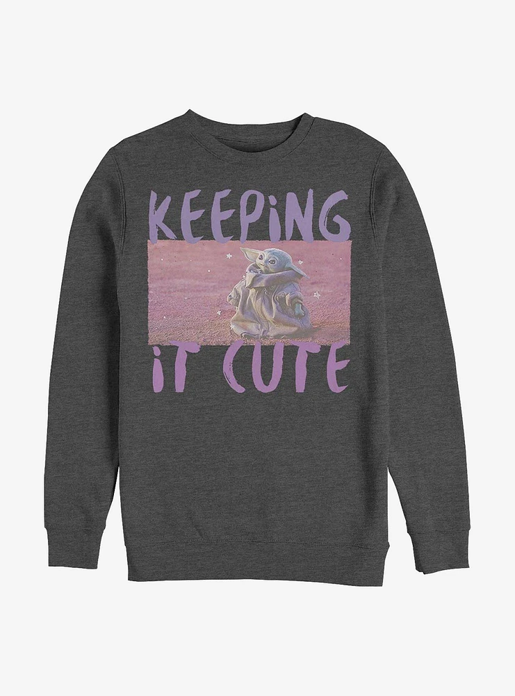 Star Wars The Mandalorian Child Keeping It Cute Crew Sweatshirt