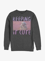 Star Wars The Mandalorian Child Keeping It Cute Crew Sweatshirt