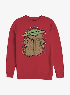 Star Wars The Mandalorian Child Tangled Lights Crew Sweatshirt
